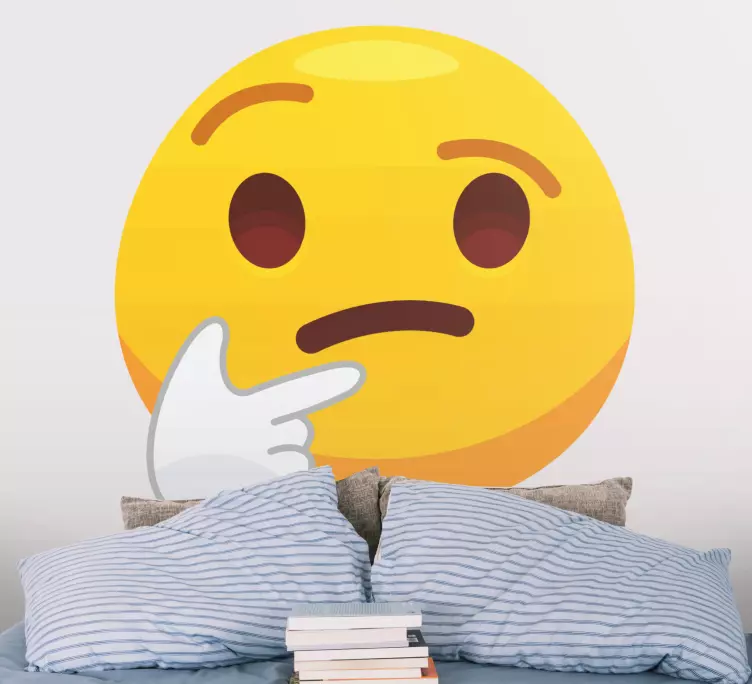 Nysgjerrig emoji design wallstickers - Tenstickers