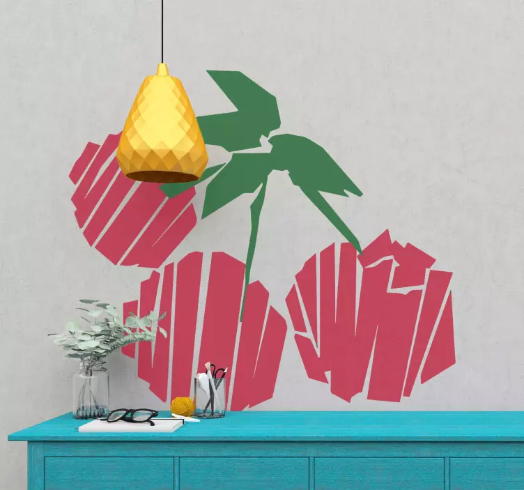 Frukt klistremerke for ødelagte kirsebær - Tenstickers