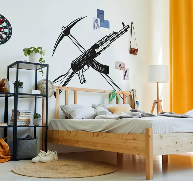 Hakke og våpen spill dekal klistremerke - Tenstickers