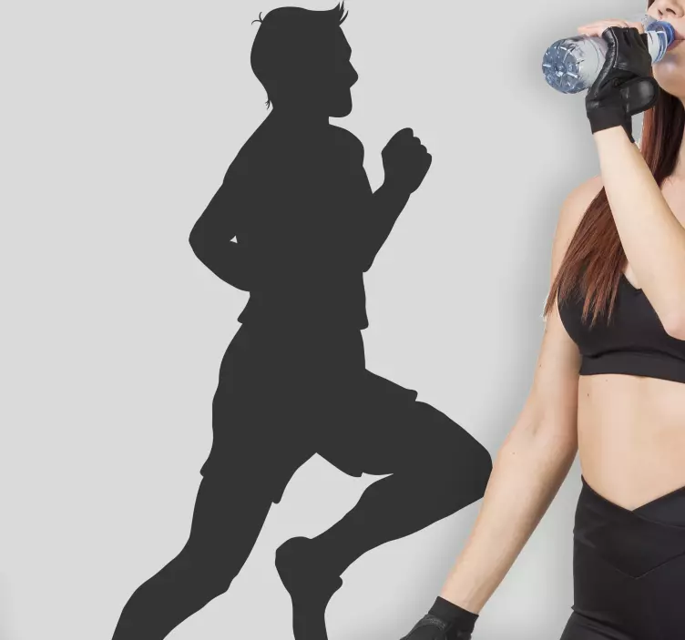 Olympic runner silhouette wall sticker - Tenstickers