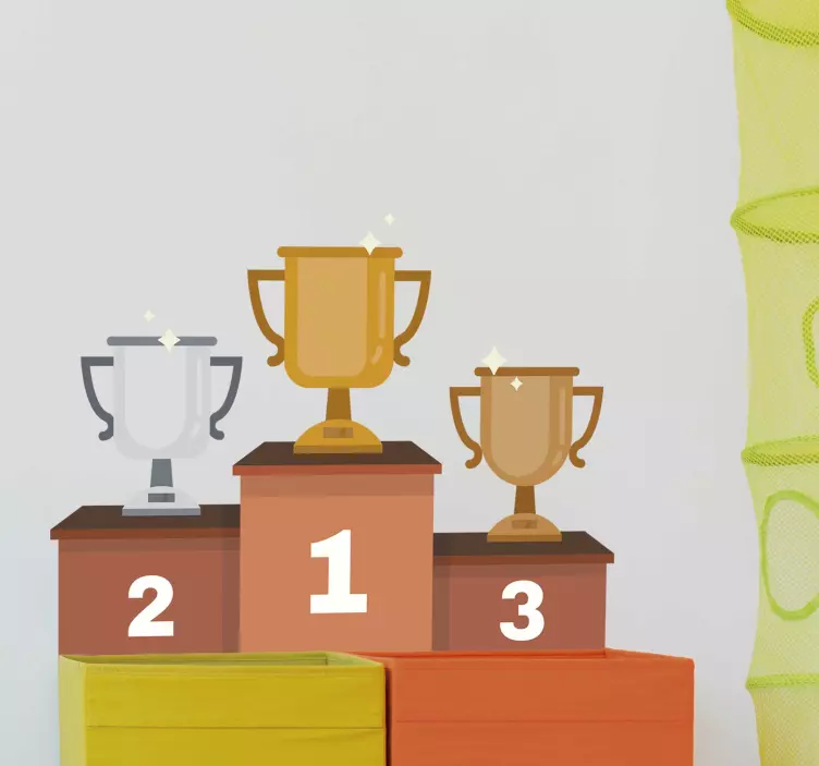 Olympisk podium veggklistremerke - Tenstickers