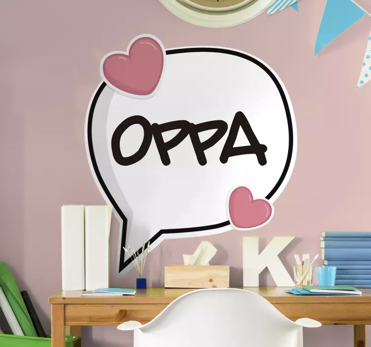 Oppa kpop musikk vegg klistremerke - Tenstickers