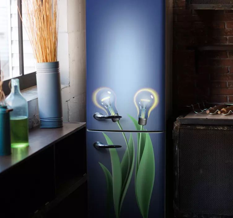 Opplyste vinylpærer kjøleskap klistremerke - Tenstickers