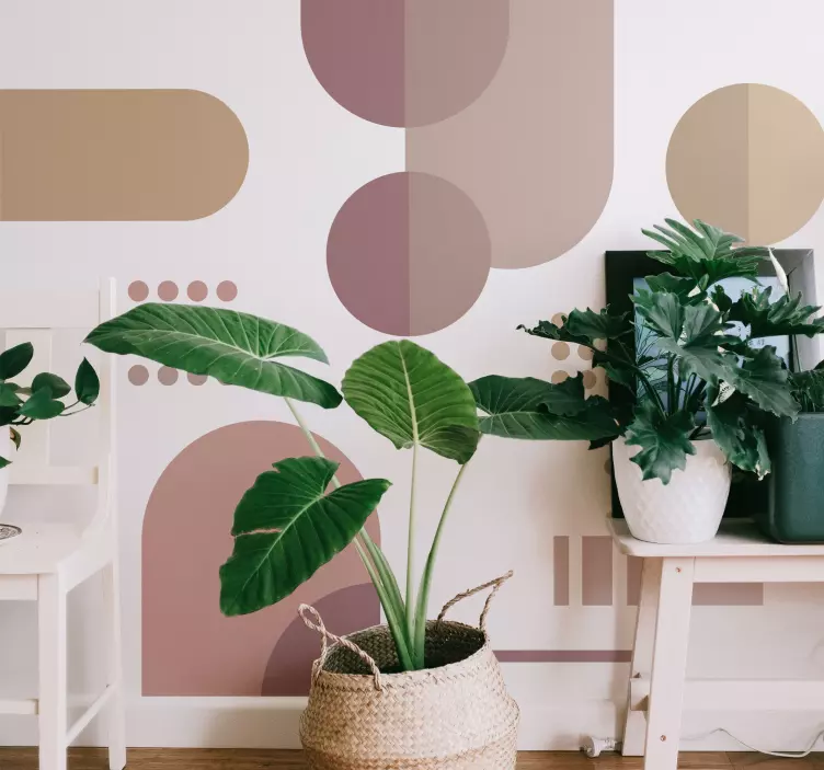 Organiske geometriske mønstre geometrisk klistremerke - Tenstickers