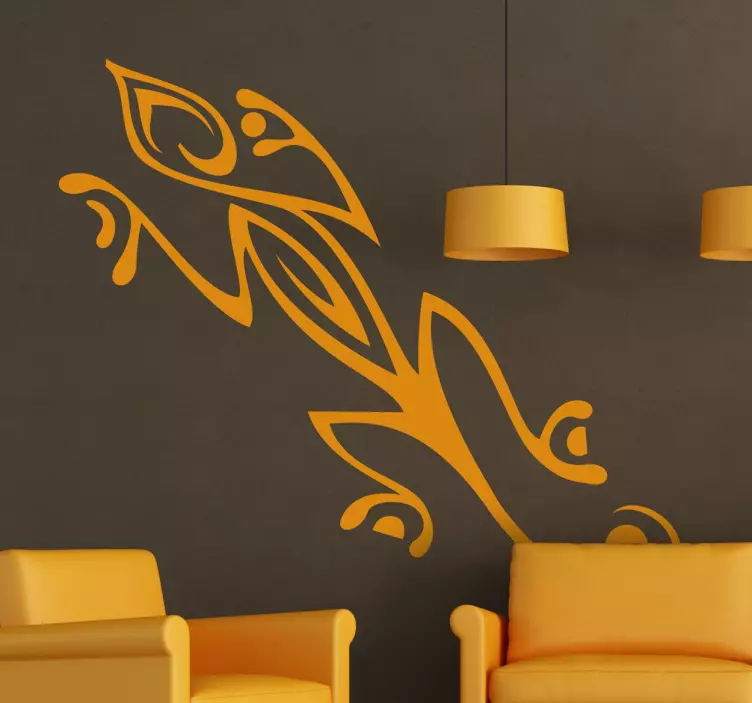 Original tribal gecko wall art klistremerke - Tenstickers