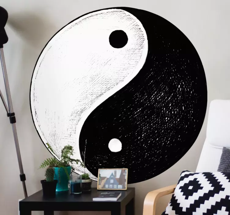 Original yin yang balanse wallsticker - Tenstickers