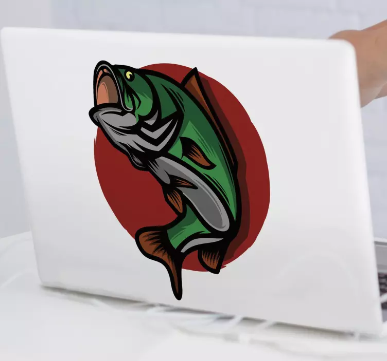 ørret laptop vinyl klistremerke - Tenstickers