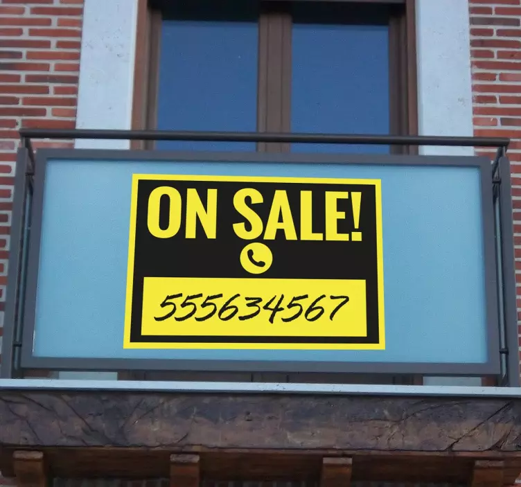 På salg skilt gul - Tenstickers