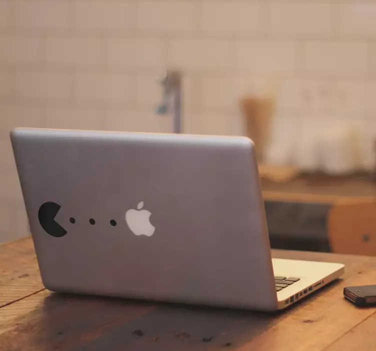 Pacman bærbar klistremerke - Tenstickers