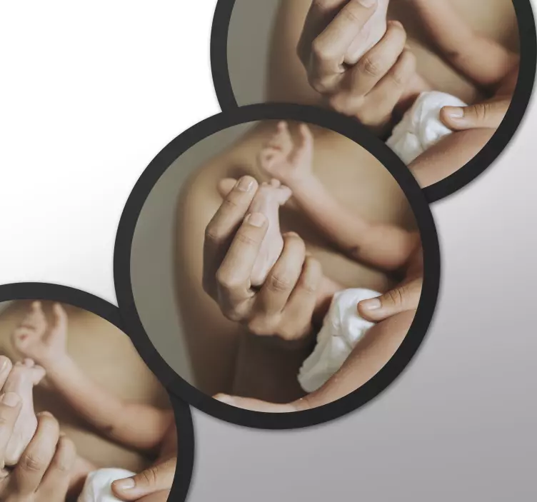 Pakke med tilpasset sirkelramme med fotoklistremerke - Tenstickers