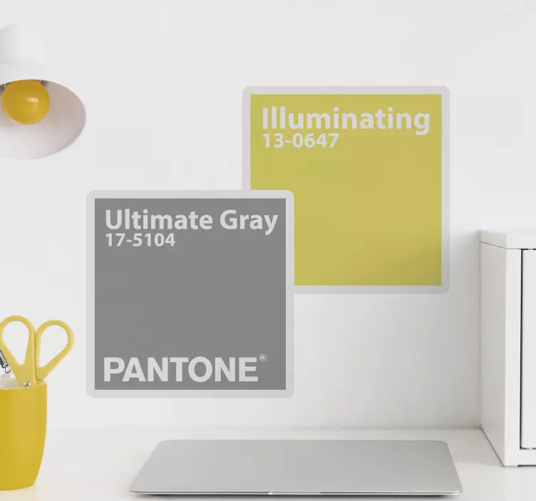 Pantone farger 2021 abstrakt wallstickers - Tenstickers