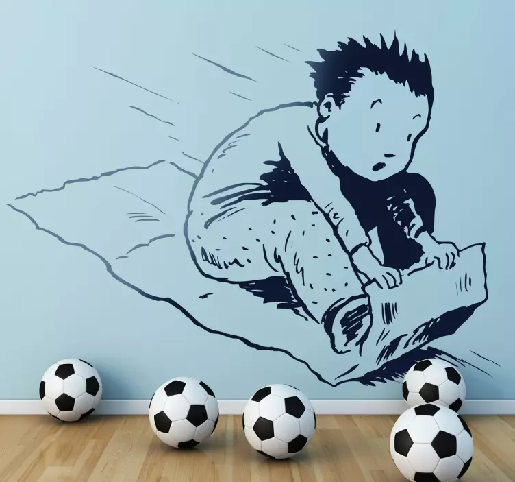 Papp-slede barn klistremerke - Tenstickers