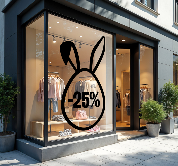 Påskedag rabatt butikkvinduer klistremerke - Tenstickers