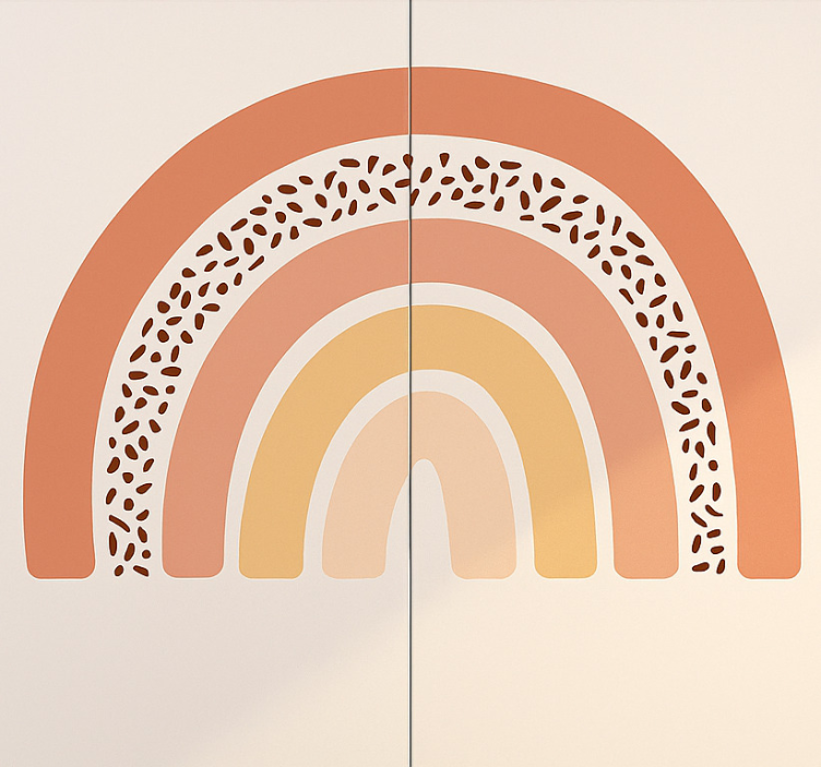 Paster halv regnbue klistremerke møbler - Tenstickers