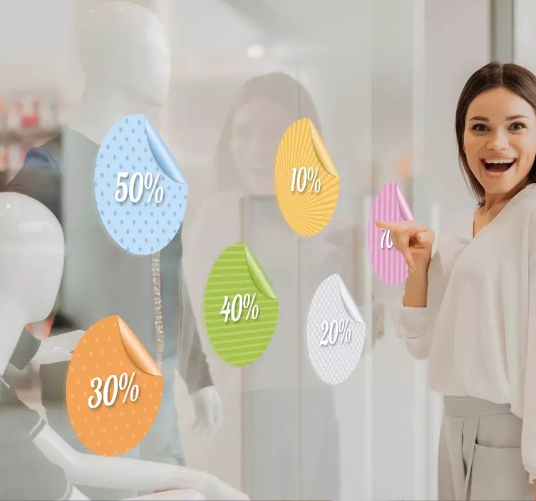 Peeling rabatt tilpasses klistremerker - Tenstickers