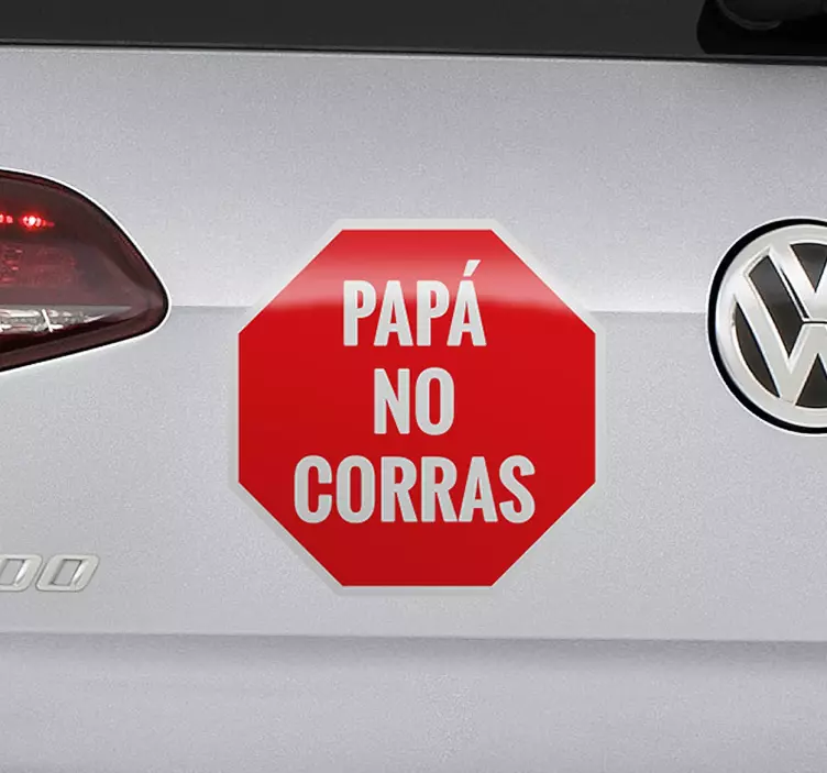Pegatina para coches papá no corras klistremerke dyr - Tenstickers