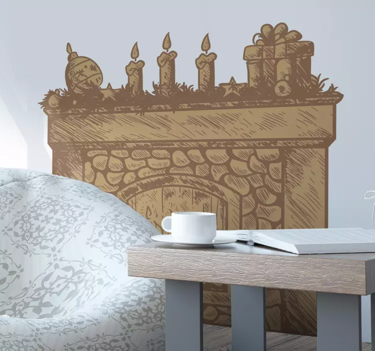 Peis vintage jul klistremerke - Tenstickers