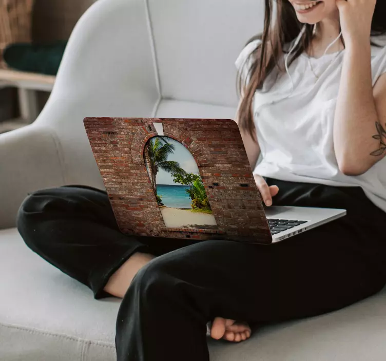 Personlig 3d-bue laptop sticker - Tenstickers