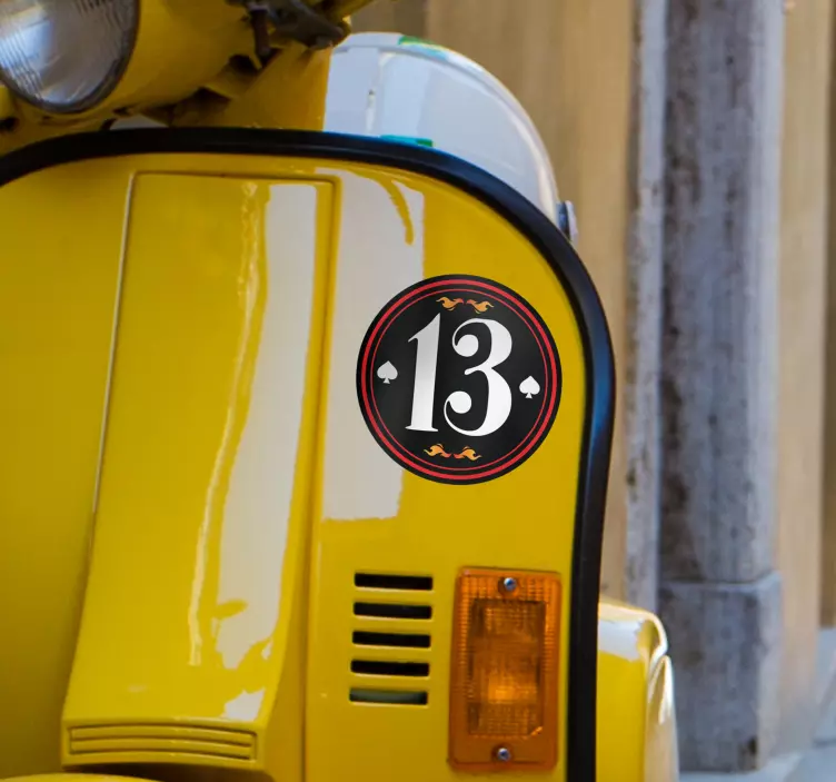 Personlig bilnummer klistremerke - Tenstickers