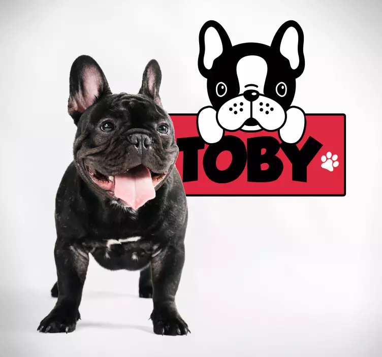 Personlig bulldog dyret klistremerke - Tenstickers