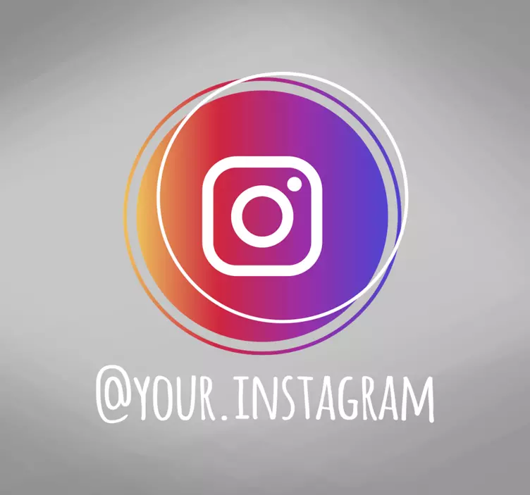 Personlig instagram ikon vindu klistremerke - Tenstickers