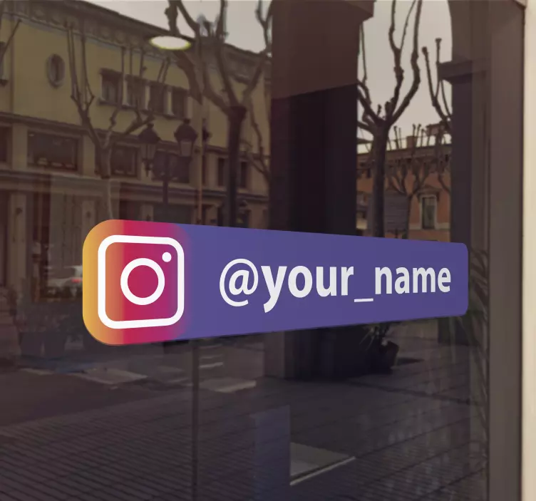 Personlig lilla instagram logo vinylskilt - Tenstickers