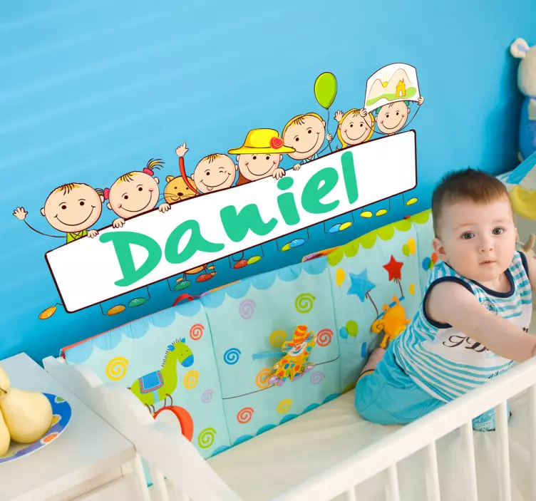 Personlig navn baby klistremerke - Tenstickers