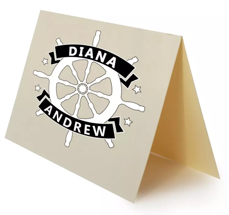 Personlig navn og hjulkunst klistremerke dyr - Tenstickers