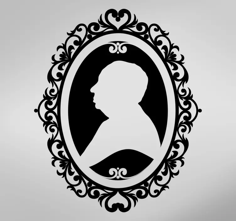 Personlig portrett ramme vegg klistremerke - Tenstickers