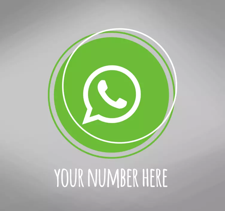 Personlig whatsapp logo vindu klistremerke - Tenstickers