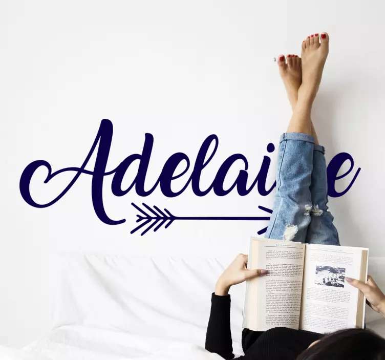 Pil med navn barna tekstklistremerke - Tenstickers