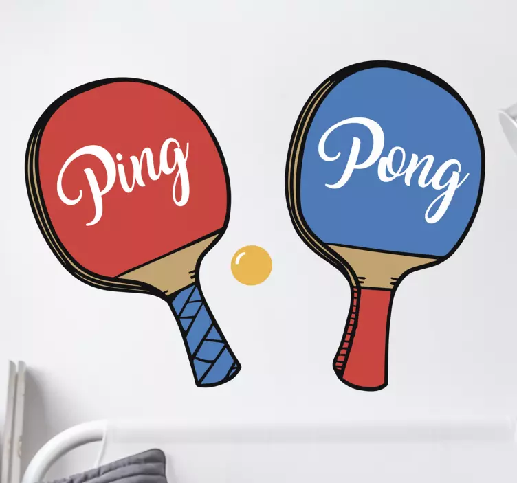 Ping pong sportsveggklistremerke - Tenstickers