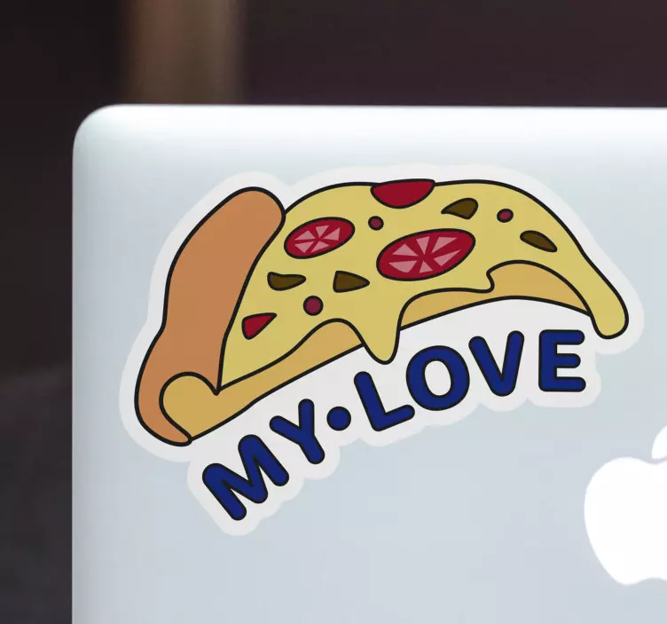 Pizza bærbar vinyl klistremerke - Tenstickers