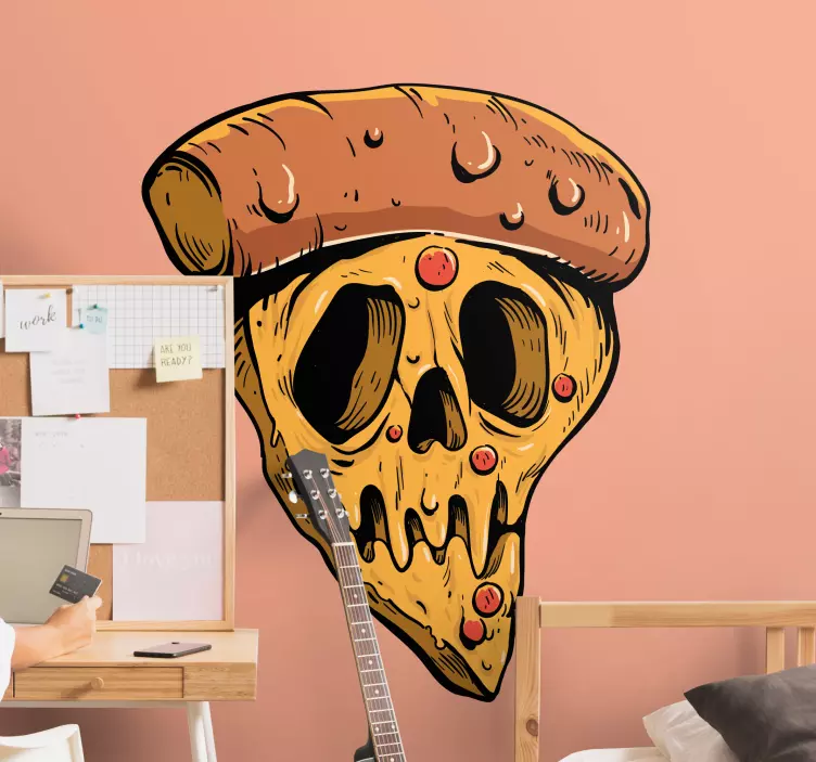 Pizzahodeskalledesign klistremerke dyr - Tenstickers