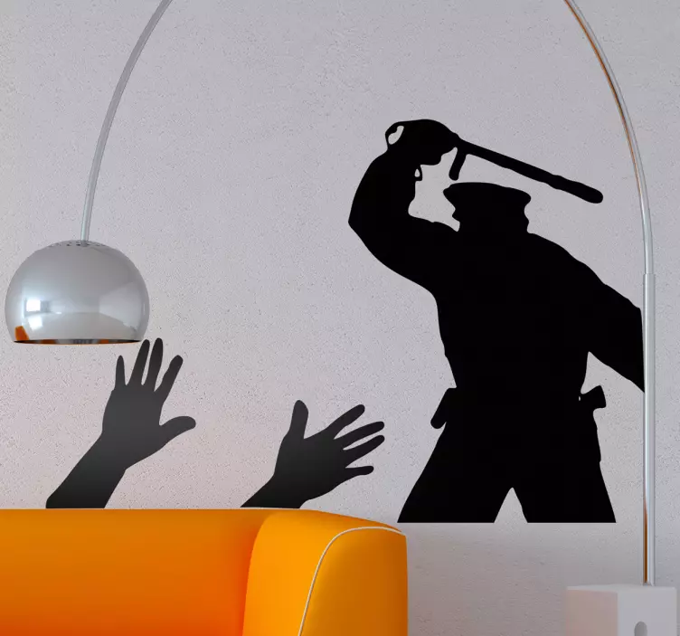 Politiets brutaliteit veggklistremerke - Tenstickers