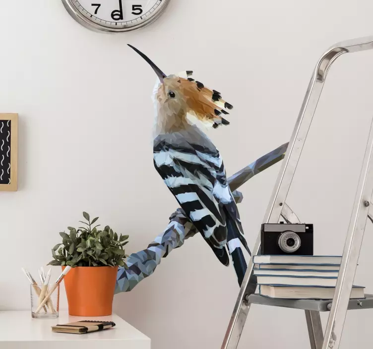 Polygonal snekker fugl klistremerke - Tenstickers