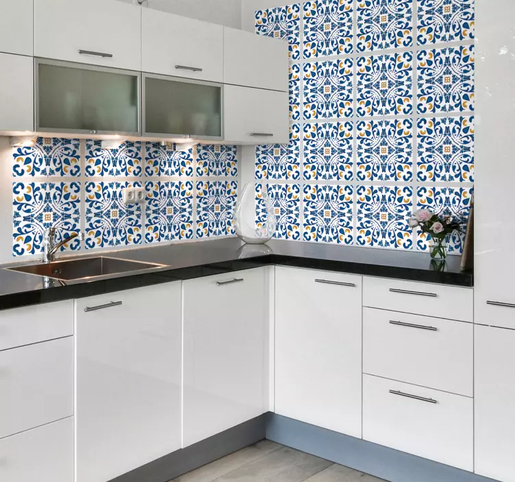 Portugisisk filigran fliser klistremerke - Tenstickers