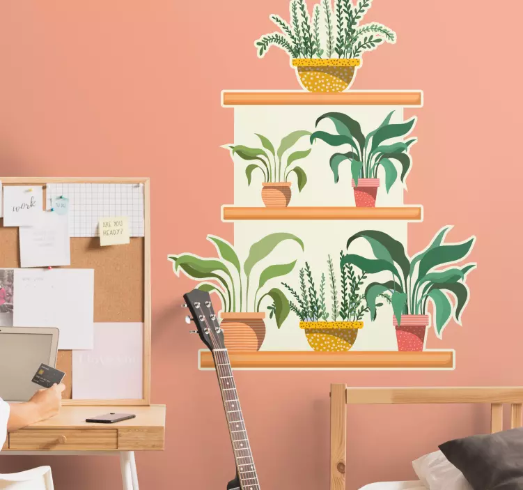 Potteplanteoppsats planteklistremerke - Tenstickers