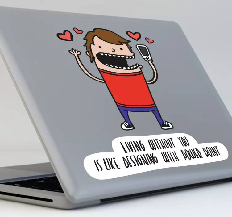 Power point love laptop klistremerke - Tenstickers