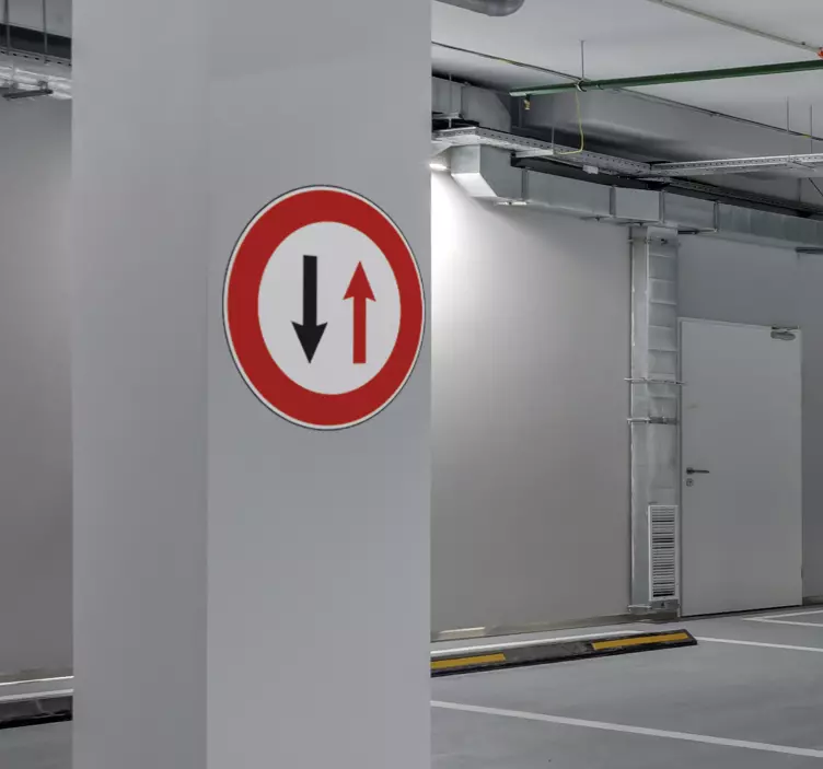 Prioritet til møtende klistremerke for trafikkskilt - Tenstickers