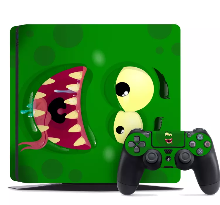 Ps4 green monster ps4 klistremerker - Tenstickers