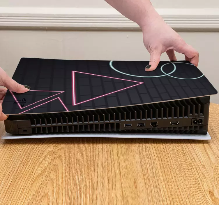 Ps5 klistremerke med geometriske former - Tenstickers