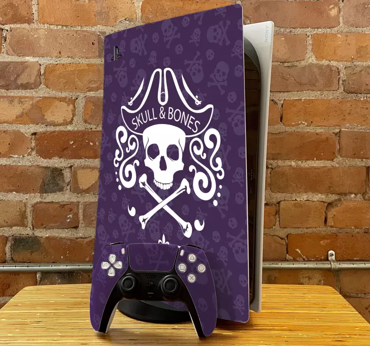 Ps5 klistremerke med pirat hodeskalle design - Tenstickers