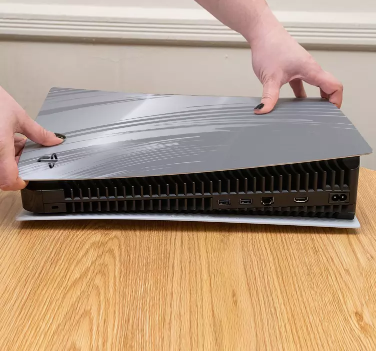 Ps5 skinnende sølvhud ps5 klistremerker - Tenstickers