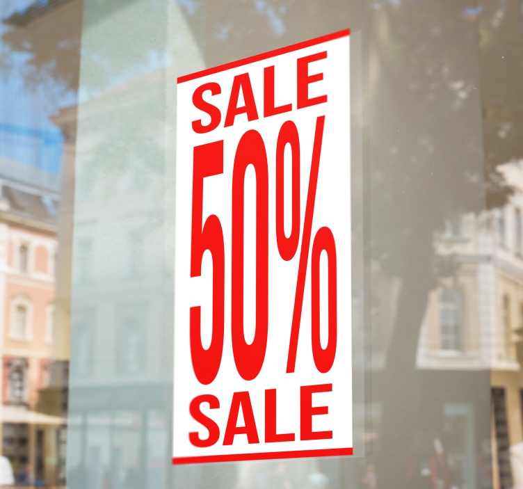 Rabatt på forlenget format salgsklistremerke - Tenstickers