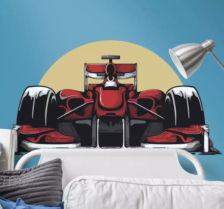 Racerbilfront motor klistremerke - Tenstickers