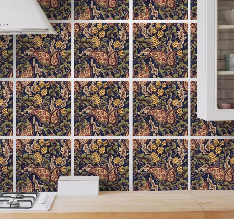 Realistiske paisley fliser klistremerke - Tenstickers