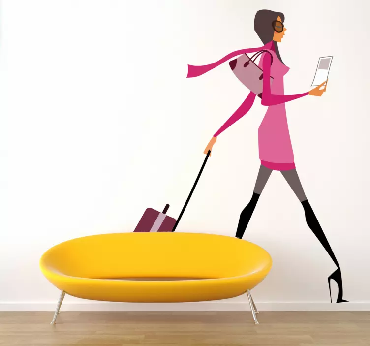 Reise fashionista dekorativt klistremerke - Tenstickers