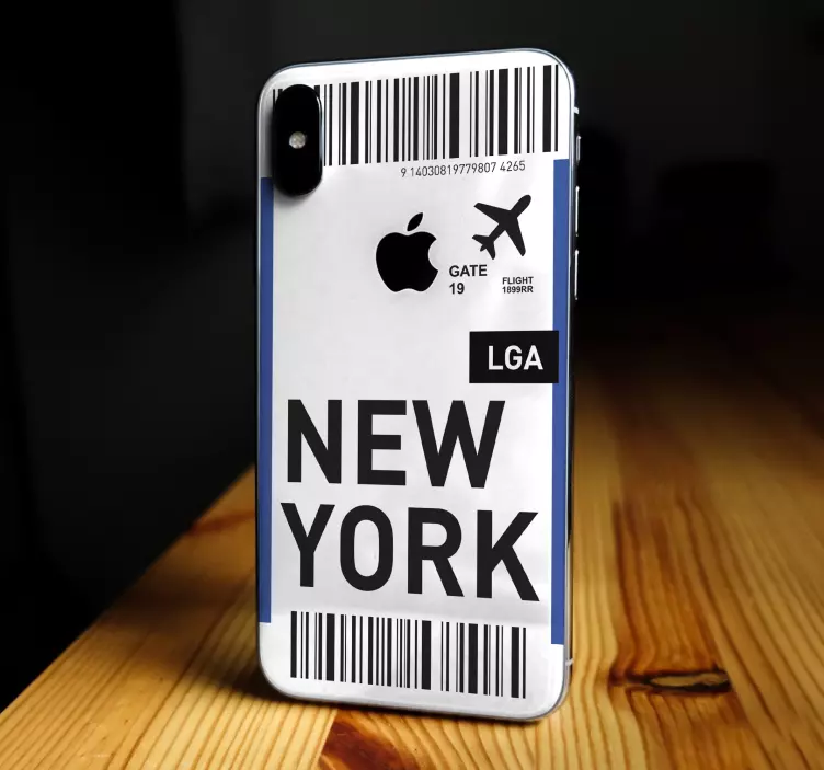 Reisebillett til new york klistremerke dyr - Tenstickers