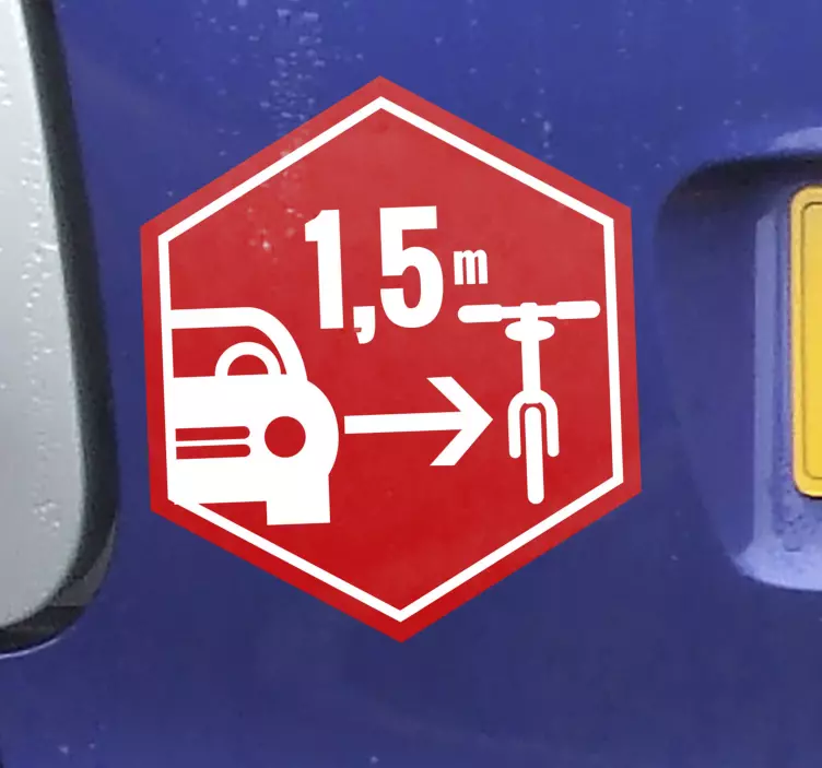 Respekt for den sekskantede bilens klistremerke - Tenstickers